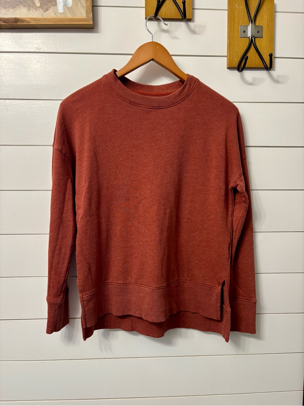 Time and Tru Rust Brick Pullover Sweatshirt